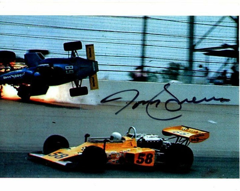 Tom sneva signed autographed indy Photo Poster painting