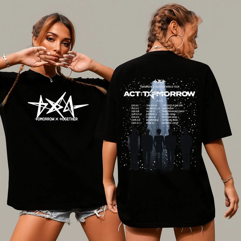 2025 Tomorrow x Together ACT Tomorrow IN US Long Sleeve White T-Shirt