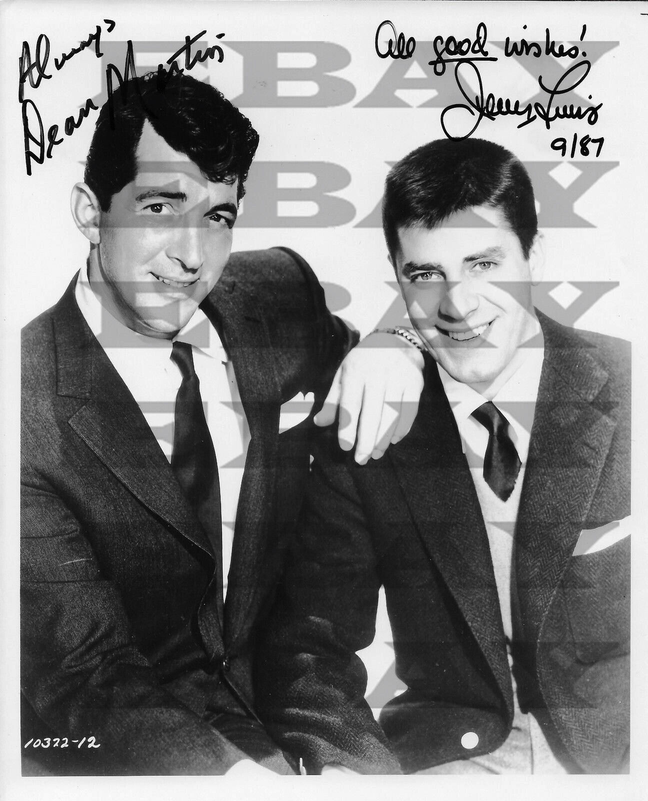 JERRY LEWIS - DEAN MARTIN Autographed Signed 8x10 Photo Poster painting Rep