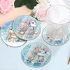 (US Only)4Pcs Acrylic Special Shape Turtle DIY Waterproof Diamond Painting Coaster