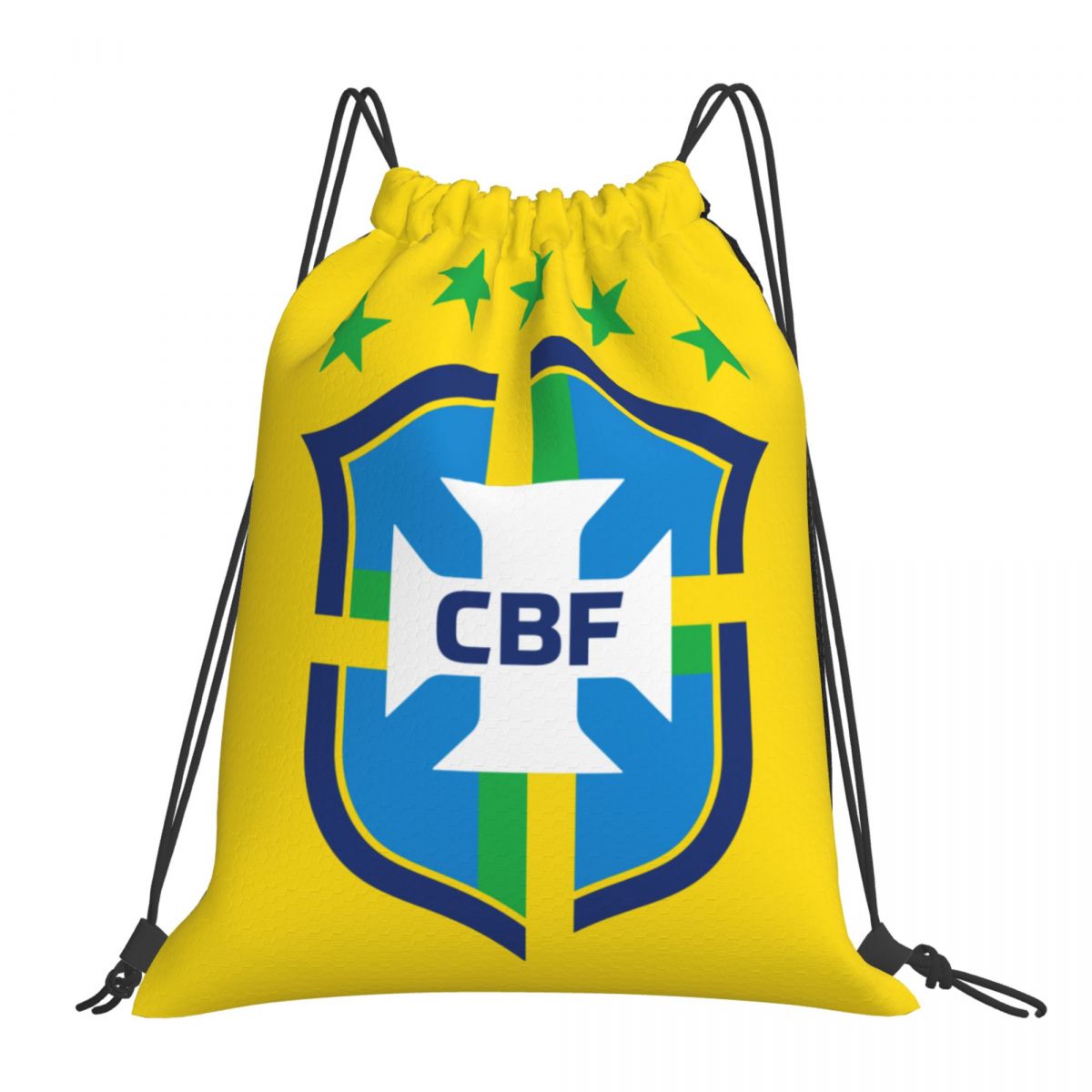 Brazil National Football Team Foldable Sports Gym Drawstring Bag