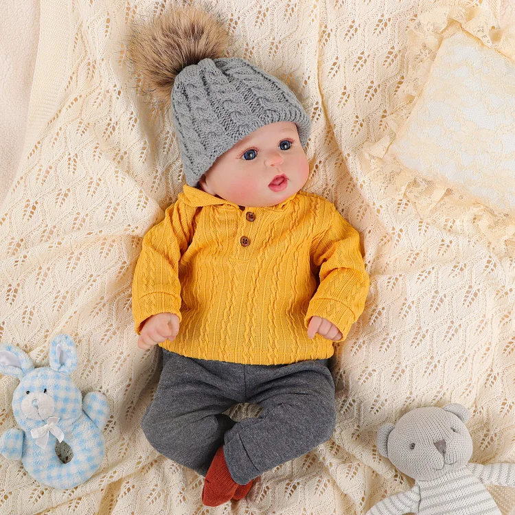 Babeside Bailyn 20'' Cutest Realistic Reborn Baby Doll Yellow Top Boy