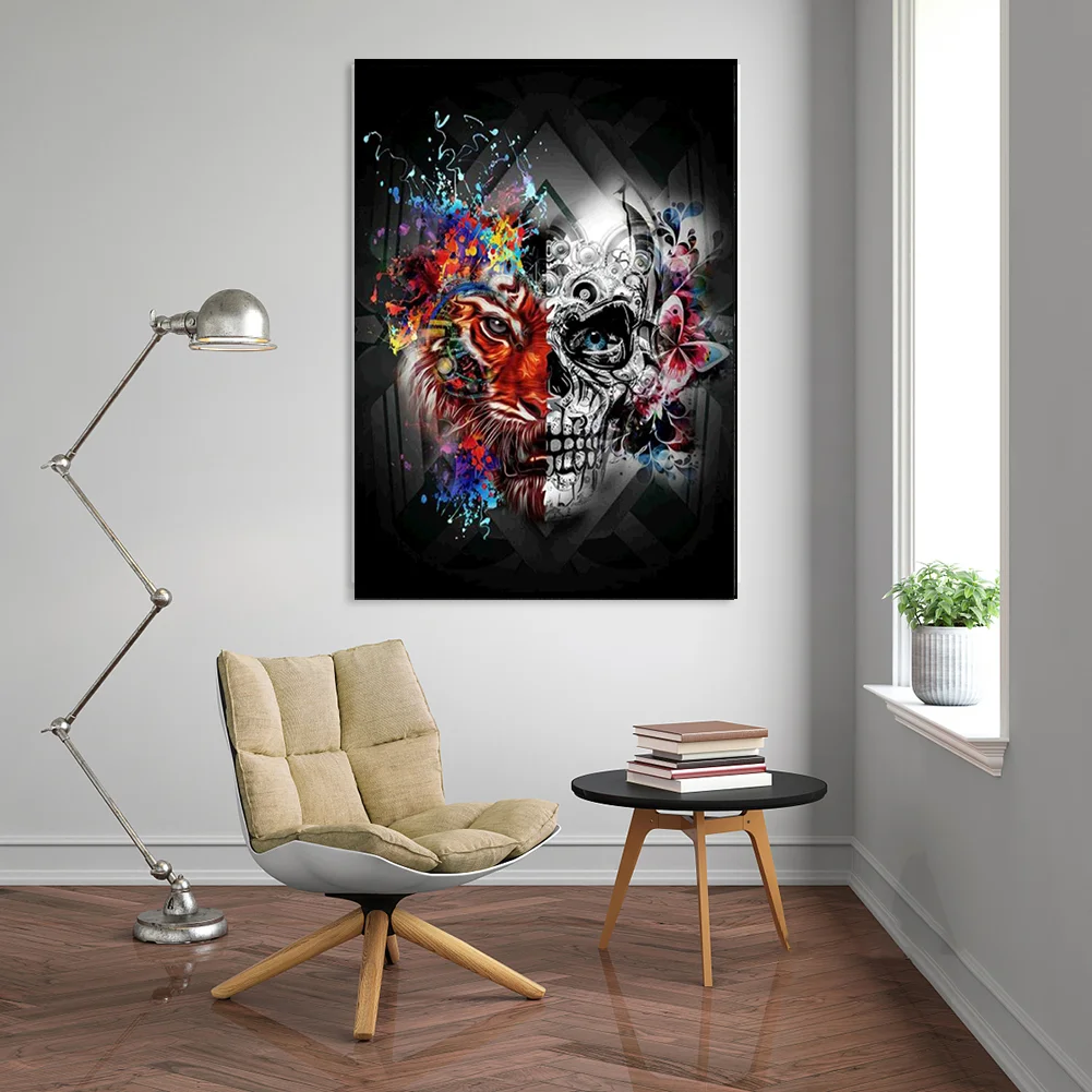 5D DIY Full Drill Diamond Painting Skull Cross Stitch Embroidery Home Decor