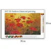 Poppy flower | Full Round Diamond Painting Kits