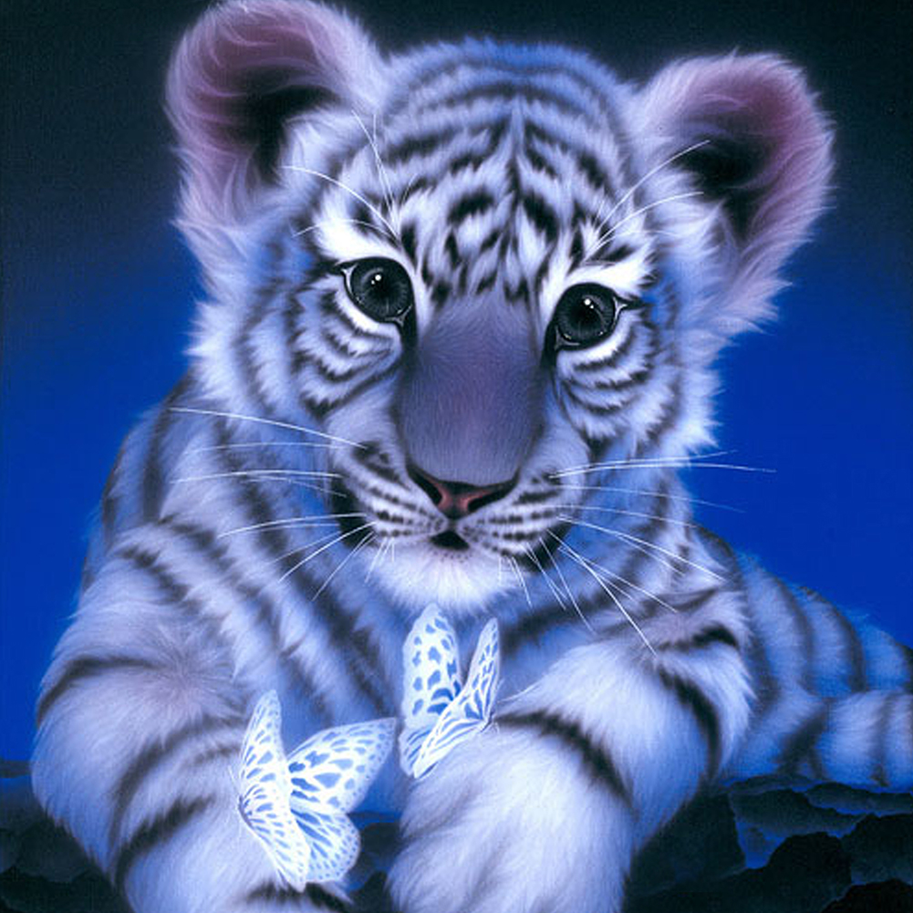 

30*30CM - Tiger - Round Drill Diamond Painting, 501 Original