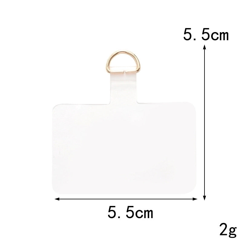 Casual Solid Color Tpu Epoxy Mobile Phone Lanyard Patch