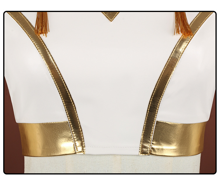 Tegooe Huntrix Zoey Cosplay Costume Wig for Women - Demon Hunter Uniform - BlackWhite Golden - S-3XL