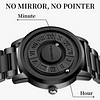 Cool Magnetic Levitation Watch, Men's Quartz Watch Without Mirror Magnetic Bead Dial Steel Men's watch, Magnetic Bead Analog Watch, Unique Pointer Design, Casual Fashion Waterproof Men's Watch