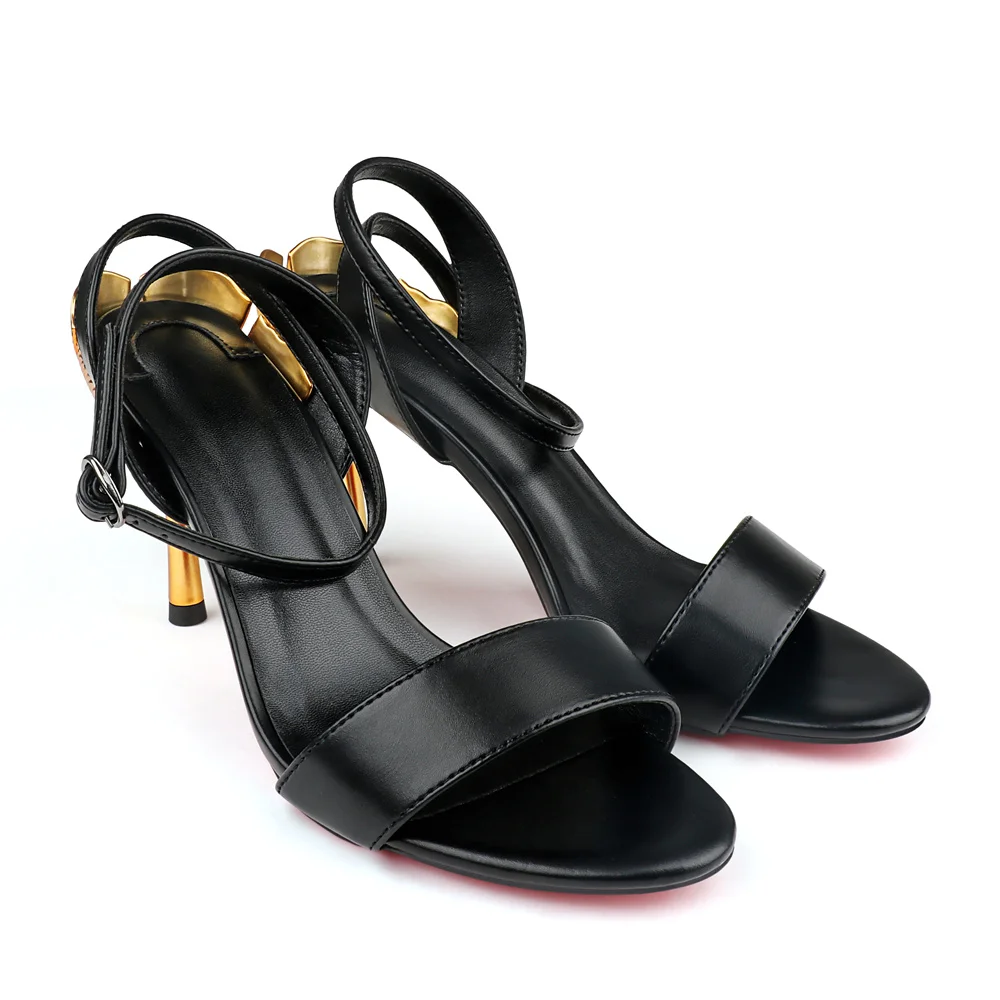 100mm Women's Red Bottom Straps Sandals Design Heels Open Toe Stiletto Shoes -MERUMOTE