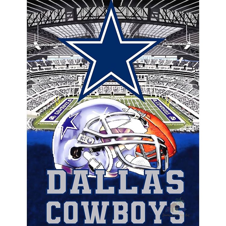 Peinture au diamant - Rond complet - Cowboys de Dallas