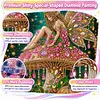 Mushroom Butterfly Girl Framed Special Shape Diamond Painting Kit 25x25cm