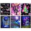 >SALE<6pcs 5D DIY Full Round Drill Diamond Painting Animal Butterfly Decor Art 30x40cm