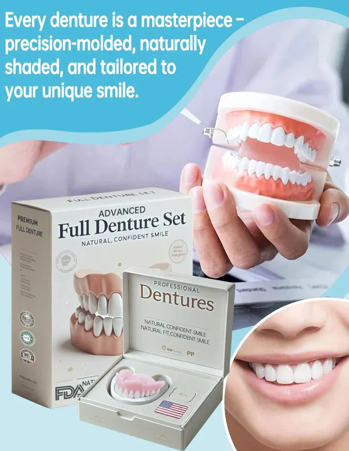 NESLEMY&trade;-🦷Advanced Customized Full Denture Set🦷 (⏰Limited time discount last 30 minutes⏰)