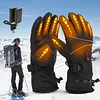 Electric Heating Gloves Rechargeable Windproof Hand Warmer Ski Thermal Gloves
