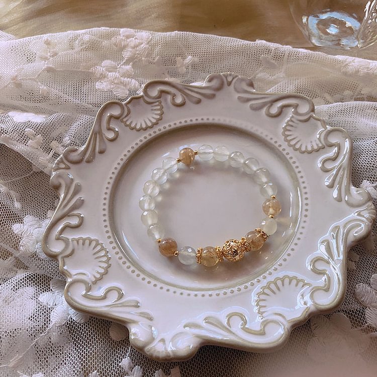 Gold Cutout Ball Citrine Bracelet KERENTILA