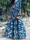 Bohemia Printed Loose Long Sleeves Maxi Dress