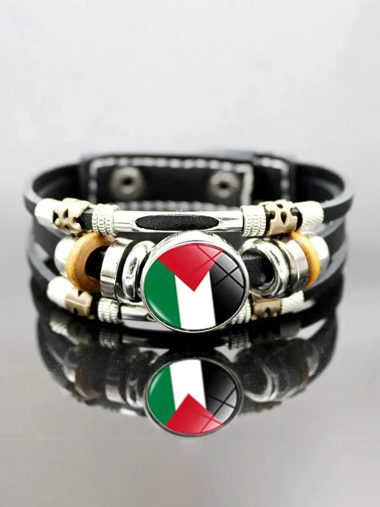 Palestine Flag Punk Beaded Bracelets