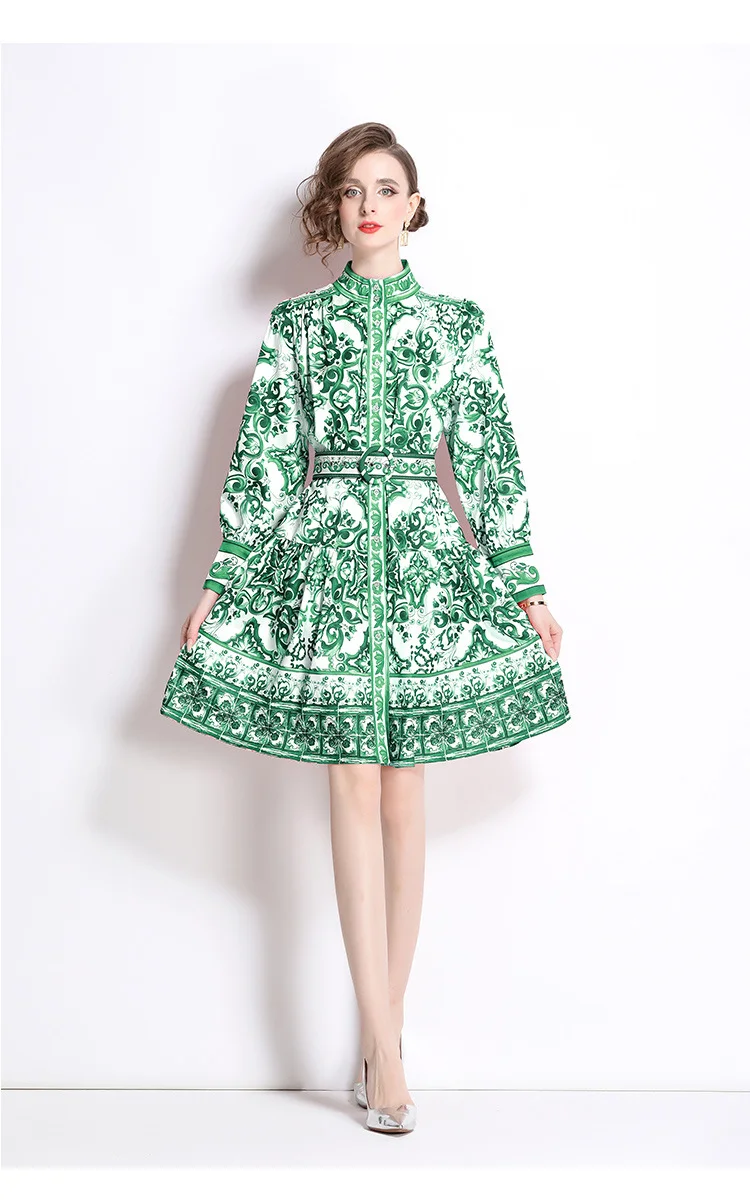 Sdrawing Sdrawing Real-E-Sleeting Fashion Court Style Single Buckle Blue And White Porcelain Fashion Trend