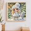 Snow Girl - Diamond Painting - Partial Special Shaped Drill(Canvas|30*30cm)
