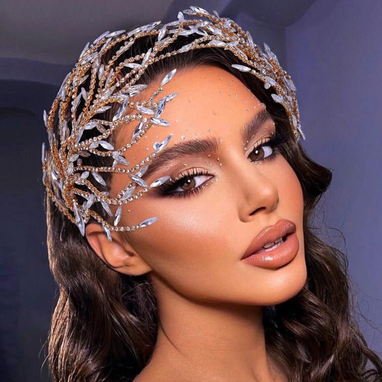 Shinny Rhinestone Women Tiara Hair Accessories-VESSFUL