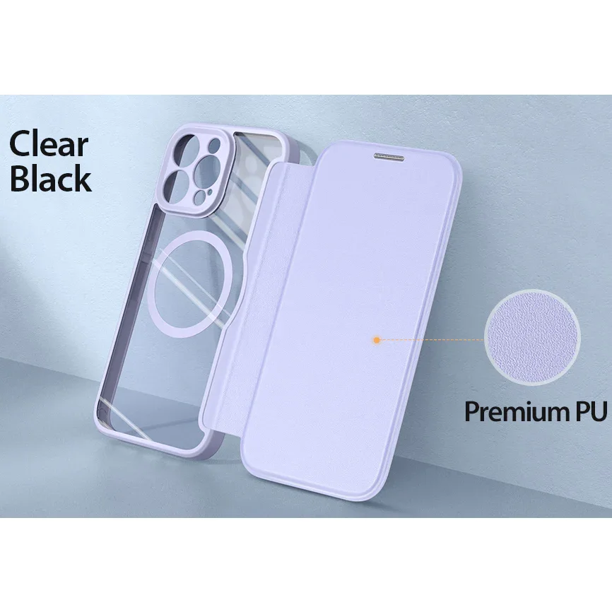 Applicable To iPhone 13/14 Series Strong Magnetic Flip Card Case