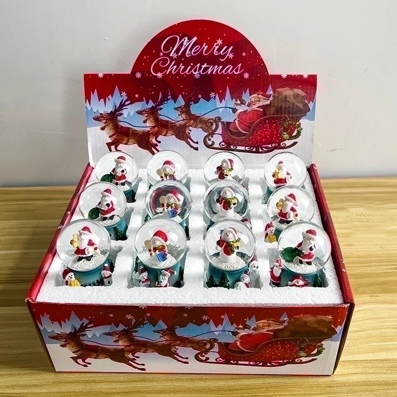 Christmas Christmas Tree Santa Claus Snowman Crystal Glass Christmas Ornaments