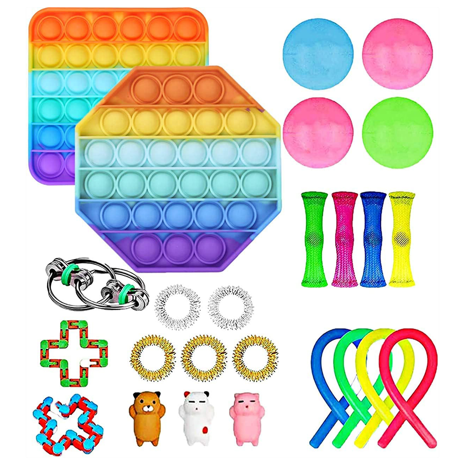 

25pcs Sensory Fidget Toys Stress Relief Kit for Kids Adults ADHD ADD, 501 Original