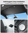 2025 Tesla Model X Accessories Sunshade Roof [No Gaps, Never Sag] 3PCS Front Roof Glass Sun Shade for Model X 2020-2025, Tesla Must Have Accessories 2025 - Black