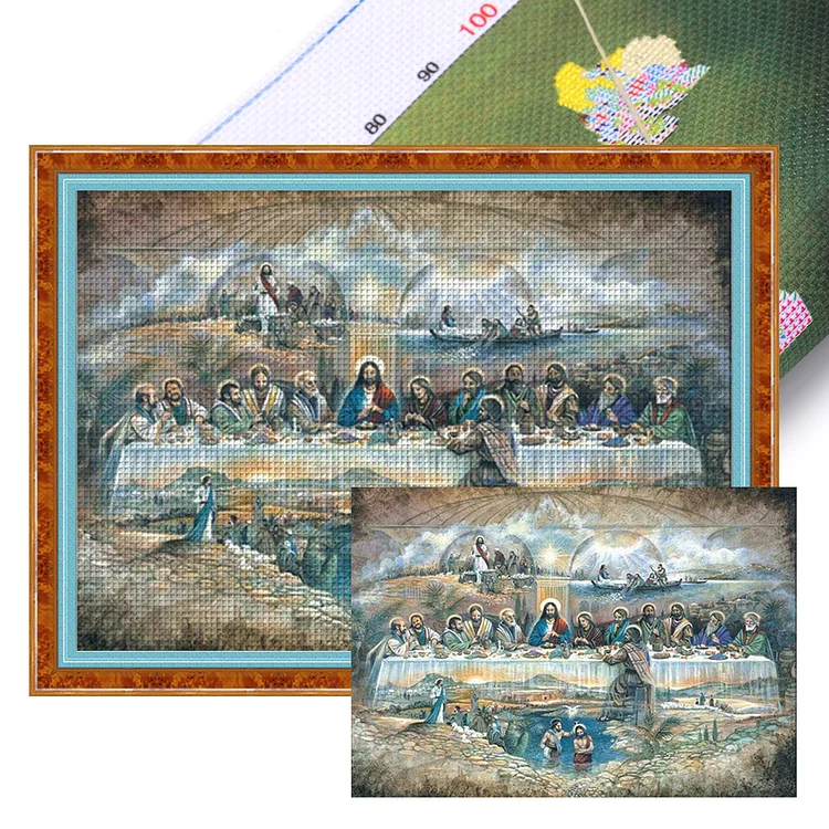 Da Vinci'S Last Supper (60*45cm) 11CT Stamped Cross Stitch gbfke