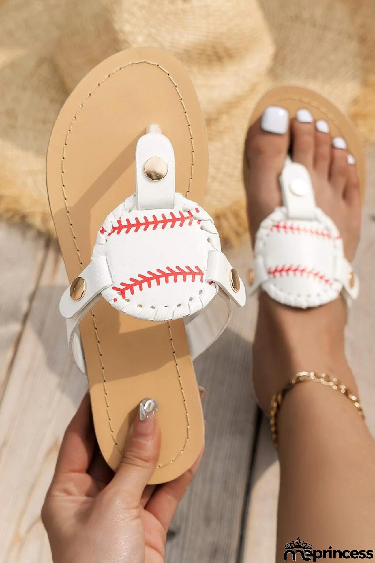 Baseball Flip-Flop Flat Sandals