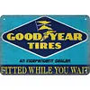 Pneus GOOD year - Panneaux en &eacute;tain m&eacute;tallique(20*30cm/30*40cm) - Garage