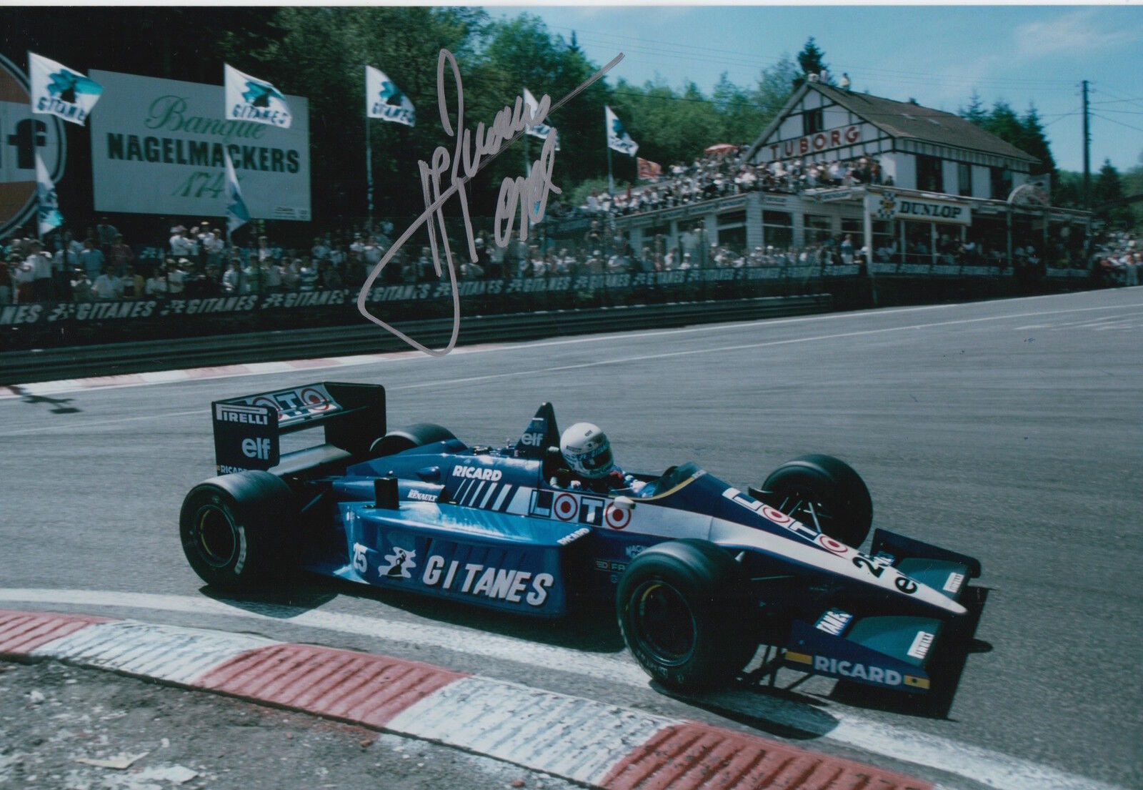 Rene Arnoux Hand Signed 12x8 Photo Poster painting Ligier Cosworth F1.