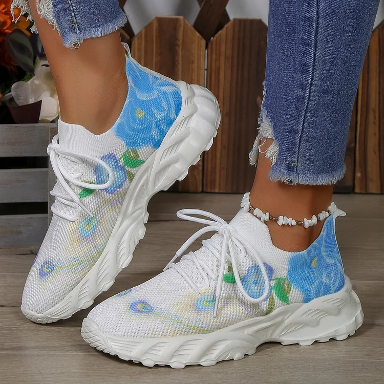 🔥LAST DAY PROMOTION 50% OFF - Women's Flower Pattern Sneakers
