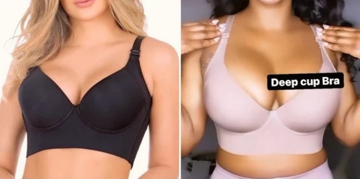 Aturnhorten Fashion Deep Cup Bra - Bra with shapewear incorporated (Size runs the same as regular bras)