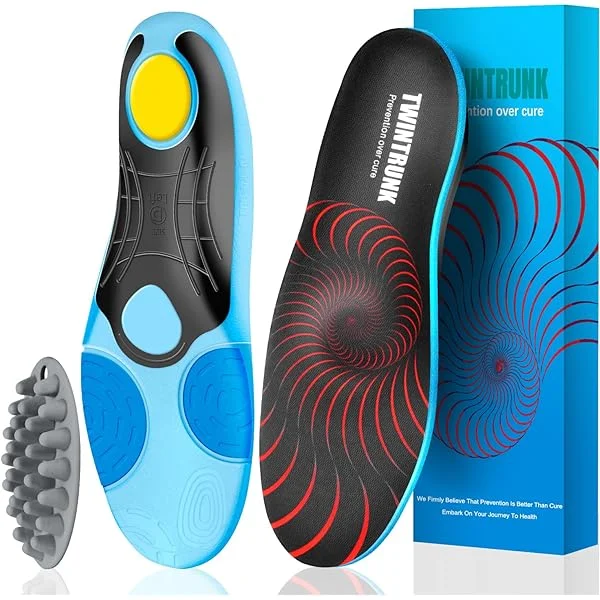 Professional Insoles for Running Shoes,Plantar Fasciitis Insoles,for Heel,Arch Support and Ball of Foot with Targeted Cushioning Distributes Pressure