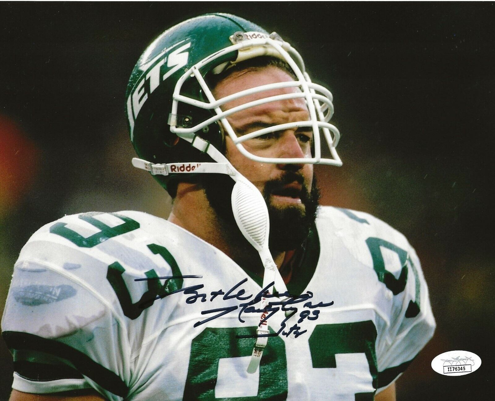 Marty Lyons signed New York Jets 8x10 Photo Poster painting autographed Sack Exchange JSA