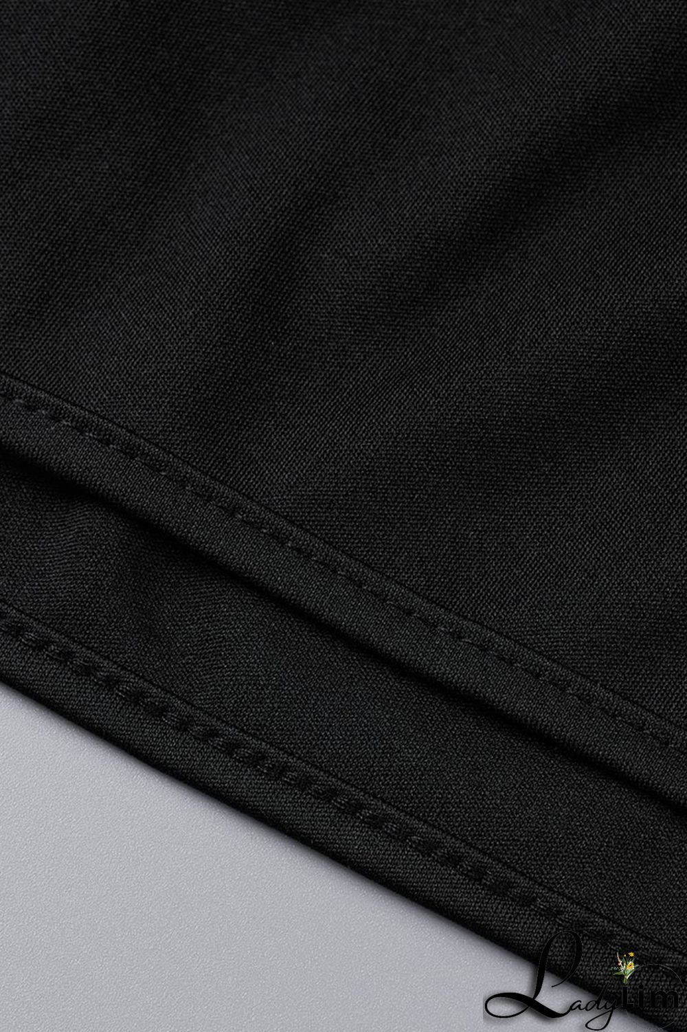 Black Sexy Casual Print Patchwork Backless Oblique Collar Sleeveless Two Pieces