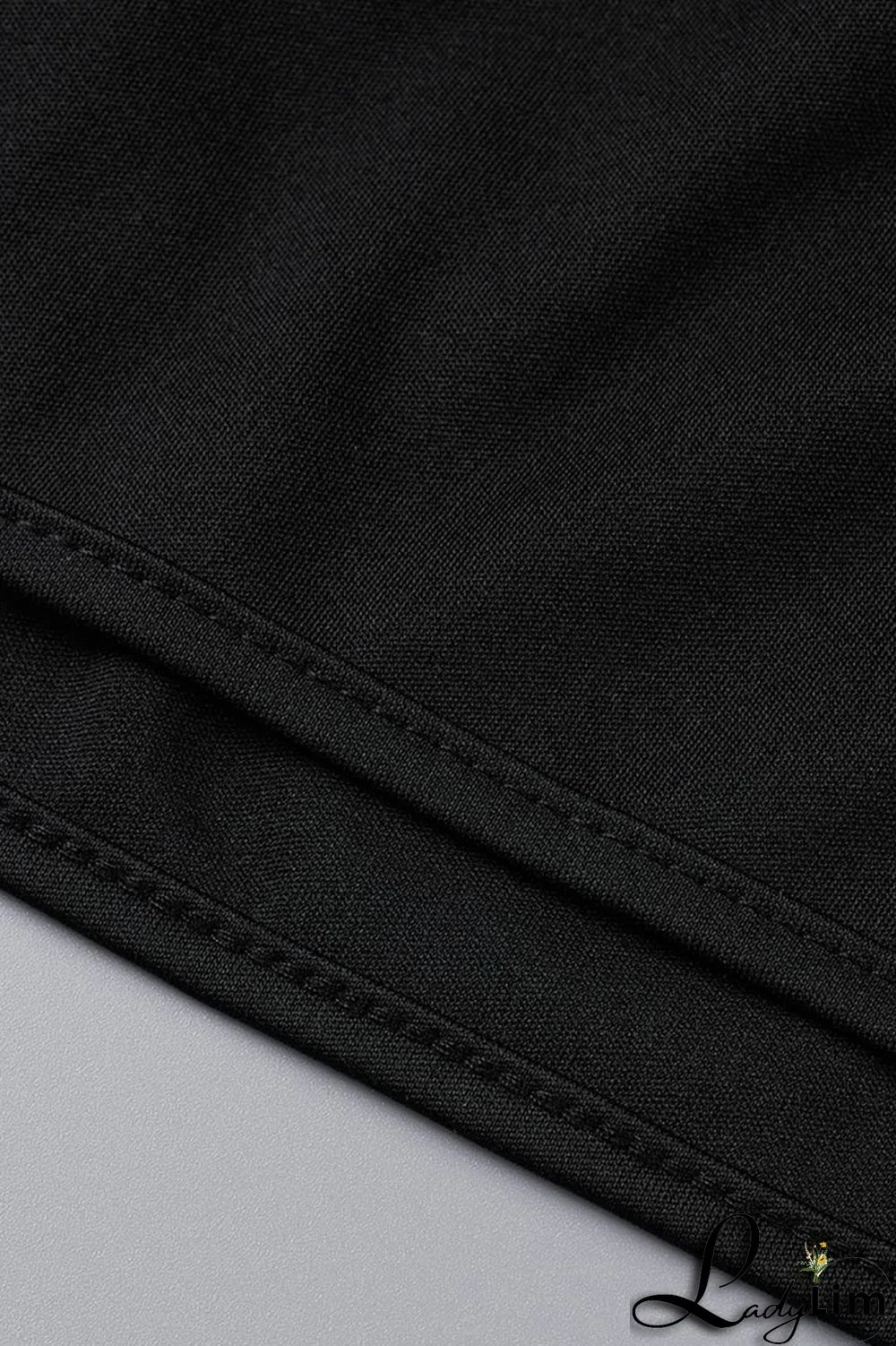 Black Sexy Casual Print Patchwork Backless Oblique Collar Sleeveless Two Pieces