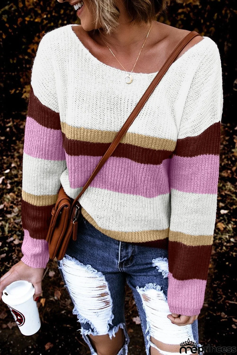 Color-lump Patchwork Sweater