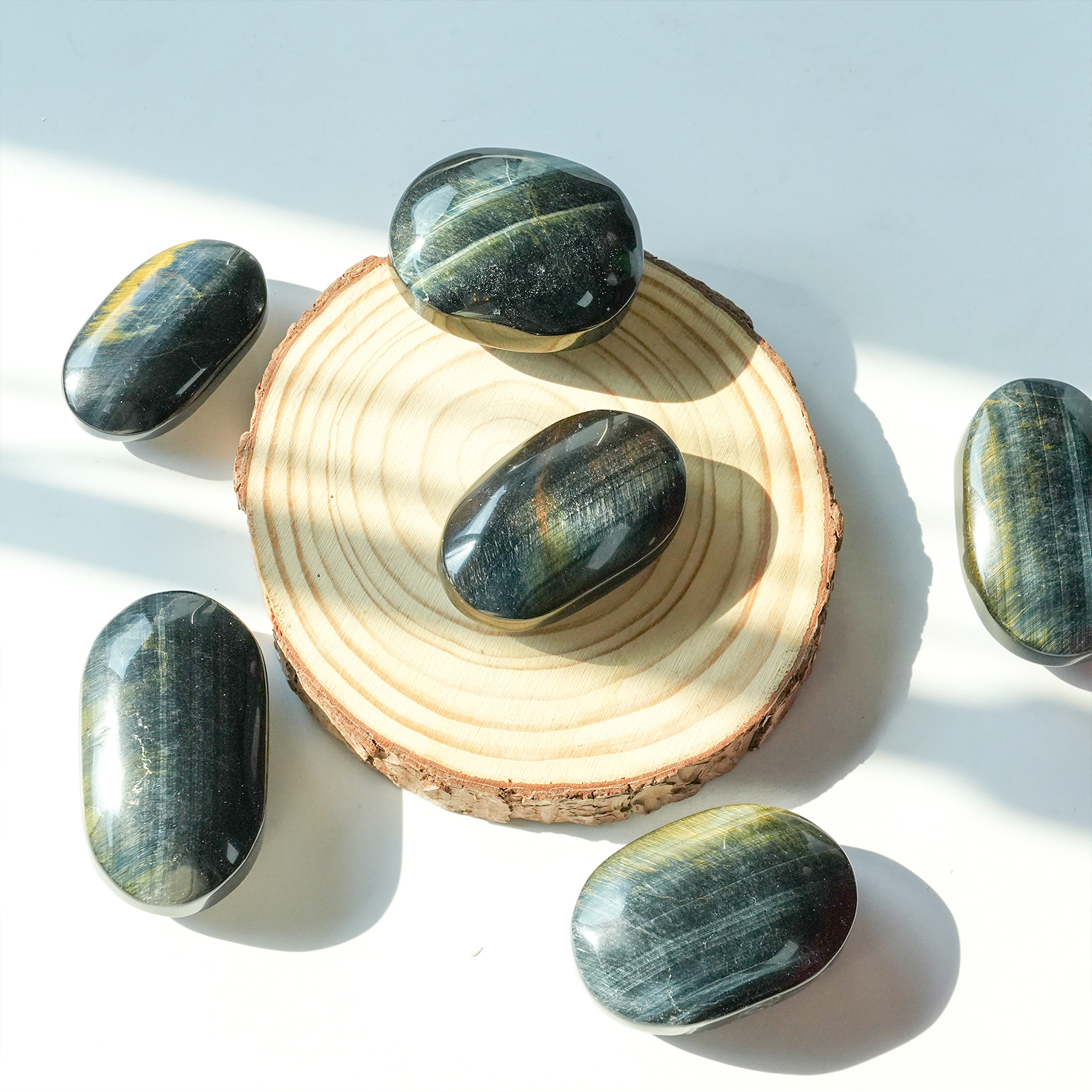 Blue Tiger Eye Stone Palmstone