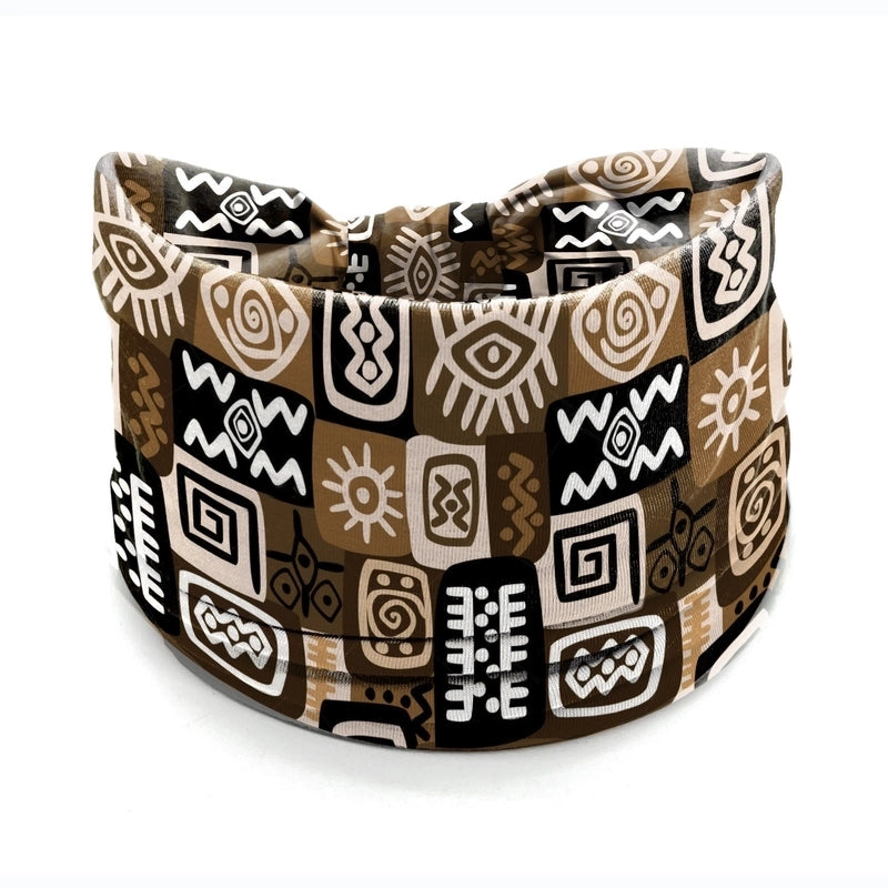 Women’s Hair Band African Print Pattern Wide Edge Elastic Knot Sports Yoga Headband Women’s Headwear Hair Accessories