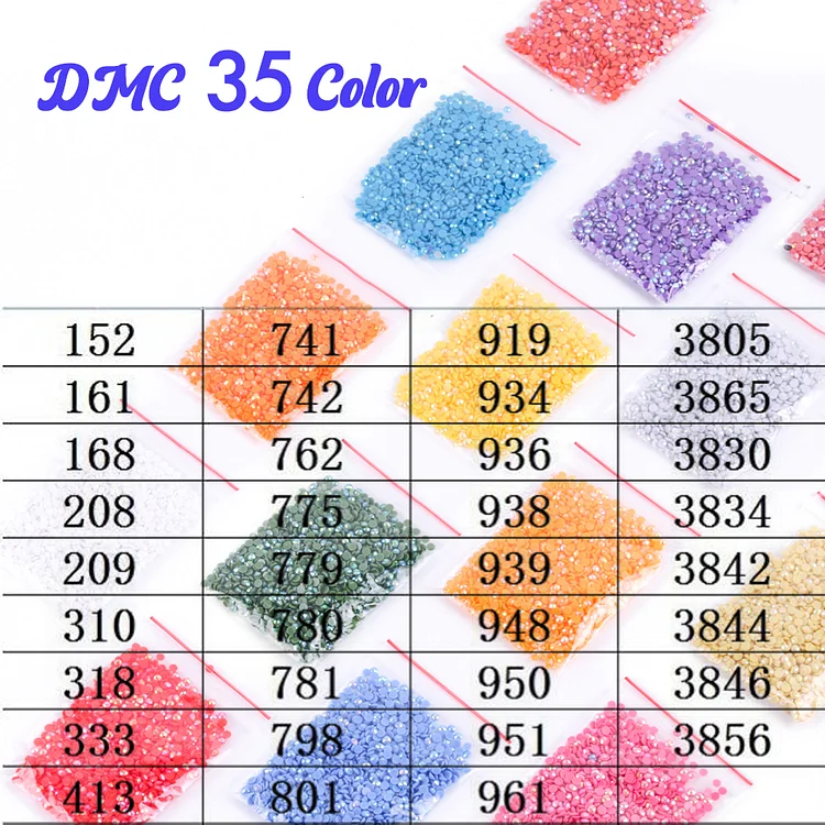 35 Colors Diamond Art Kit AB Drill Gem Art Nails Crafts Square/Round Diamond  DMC