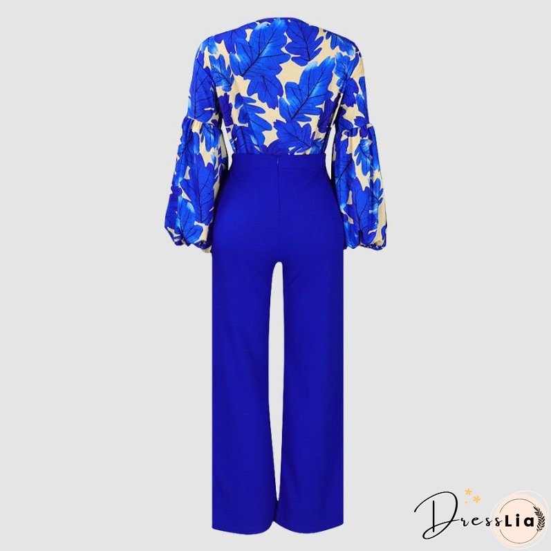 Flower Printed Wide Leg Pant Set