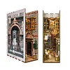 Difficulty: ⭐⭐⭐---Old Times of City, 3D Wooden Puzzle Dollhouse&Bookend with Sensor Light, DIY Book Nook Puzzle for Bookshelf
