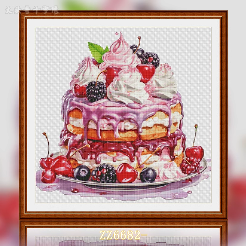 【ZZ6682- Cream Cake】 Painting Fairy Cross Stitch
