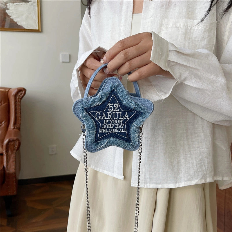 Women’s Small Pu Leather Letter Streetwear XINGX Shape Zipper Crossbody Bag