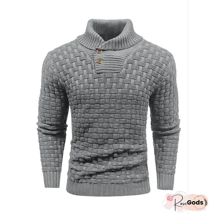 Round Neck Casual Men's Sweater