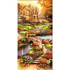 (Multi Style)[Multi-Style]House-3 Strands 11CT Stamped Cross Stitch-40*85CM-Large Size
