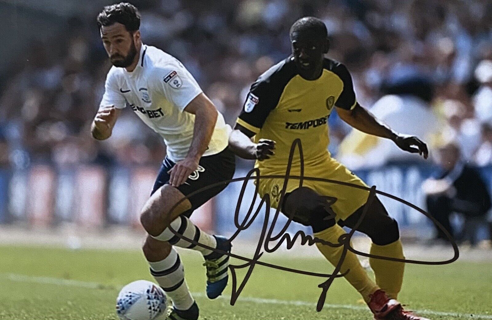 Greg Cunningham Genuine Hand Signed Preston North End 6X4 Photo Poster painting