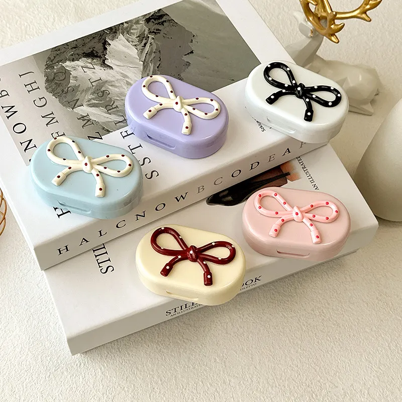 Dainty Dot Ribbon Coloured Contact Lens Case
